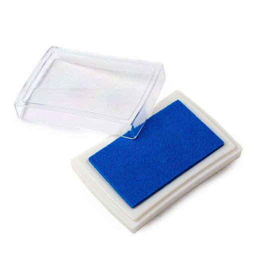 Almohadilla 7,5x5,2cm. de tinta azul para sellos Almohadilla WEBPROMO