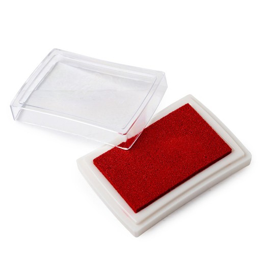 Almohadilla 7,5x5,2cm. de tinta roja para sellos WEBPROMO
