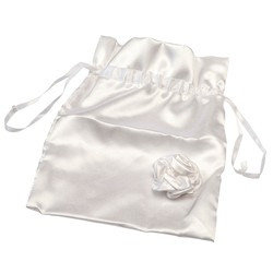 Bolsa boda flor blanca 26x19cm