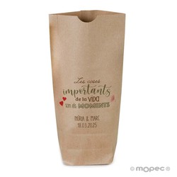 Bolsa Kraft Les coses Importants 12x22,5cm. min.25