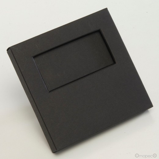 Caja 2 napolitanas negra 10x10x1,5cm min.25