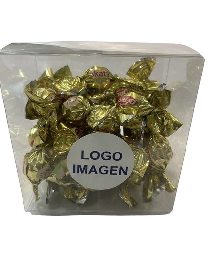 Caixa personalizada de chocolates crocantes