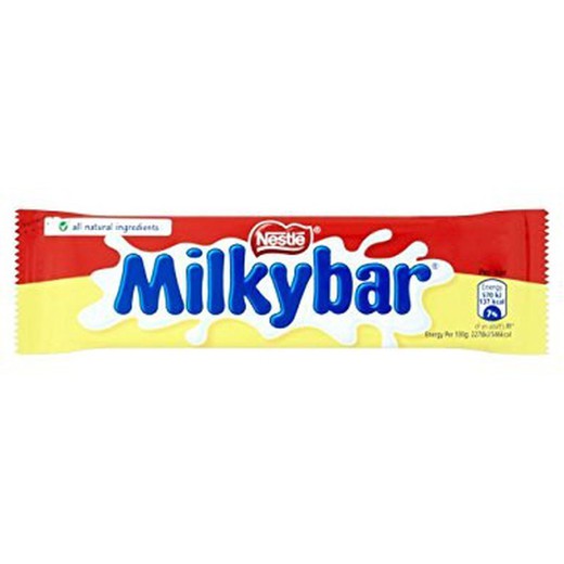 Barretta di cioccolato bianco Milkibar 25Gr 40Uds