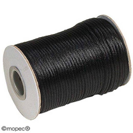 Cordón cola ratón negra 2,5mmx50mts.