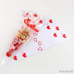 Cucuruchos corazones 42x20cm precio x 100uds