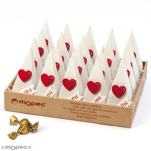 Expositor 20 est.piramidal 5croki-choc tarjeta Love*