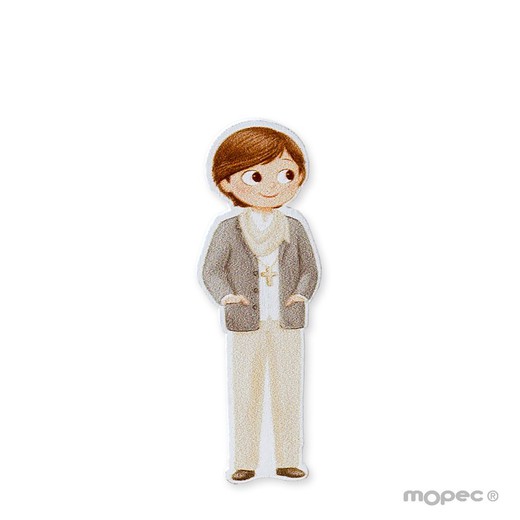 Figura 2D adhesiva niño Comunión foulard, 5,5cm. min.10