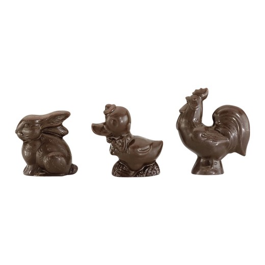 Figurine de Pâques en chocolat noir 150gr (6un.) Par Simon Coll