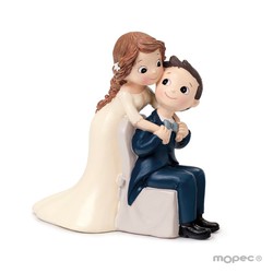 Figura pastel Pop & Fun novio sentado (14x14cm) de Mopec