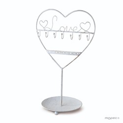 Joyero blanco de metal love 30cm.