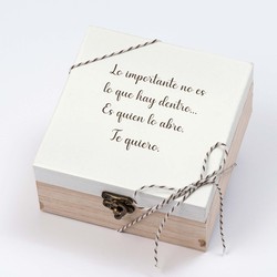 Pack regalo caja de madera personalizada Lo importante