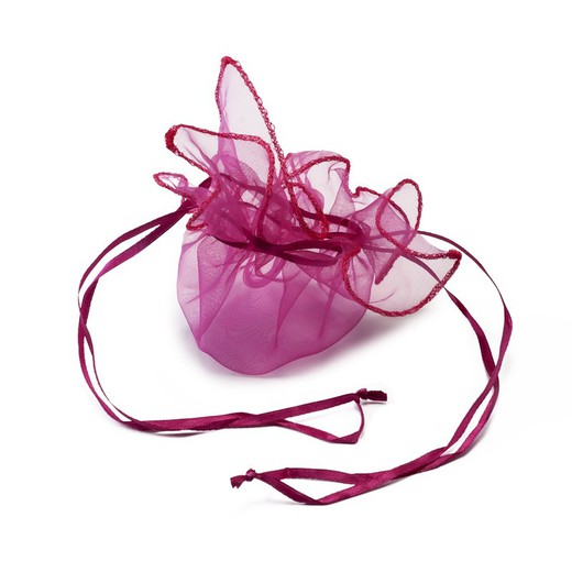 Pañuelo-bolsa cristal fucsia 23x23cm., min.24