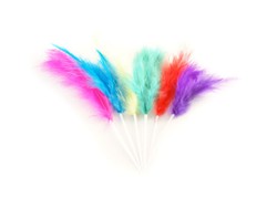 Grandes plumes colorées 12cm