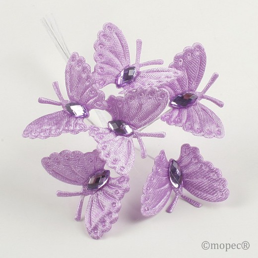 Ramito mariposas lila precio x pomo de 6, min.12
