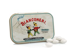 Regaliz Amarelli Bianconeri Menta recubierta de azúcar (50gr)