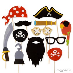 Set de postizos PIRATAS, 12 piezas