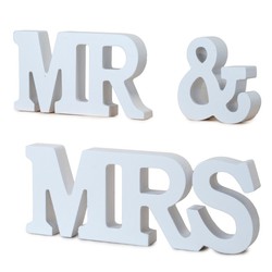 Set madera MR & MRS 3piezas, blanco