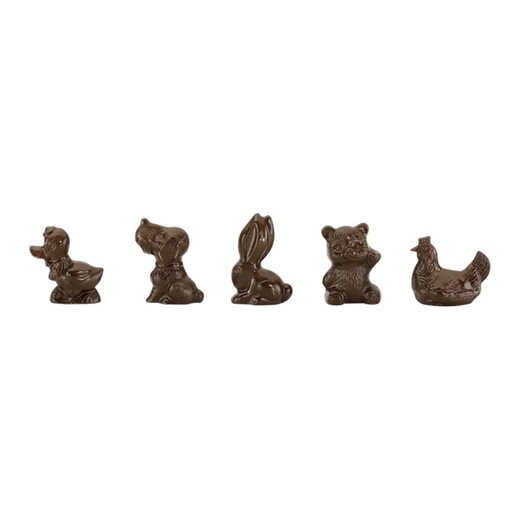 Assortiment de figurines chocolat noir 45gr (50un) par Simon Coll