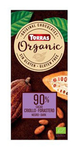 90% Choco Bio 125Gr Torras Tablet