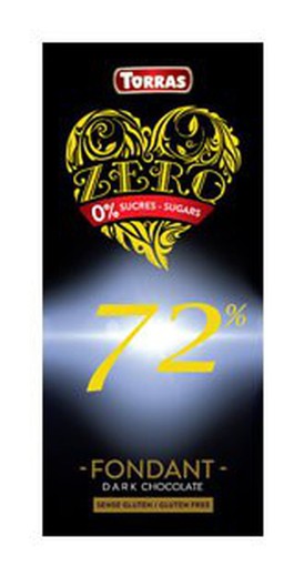 Choco 72% Zero Fondant 100Gr Torras Tablet