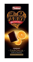 Tableta Choco Zero Fondant Naranja 125Gr Torras