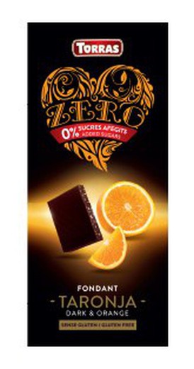 Choco Zero Fondant Orange Tablette 125Gr Torras