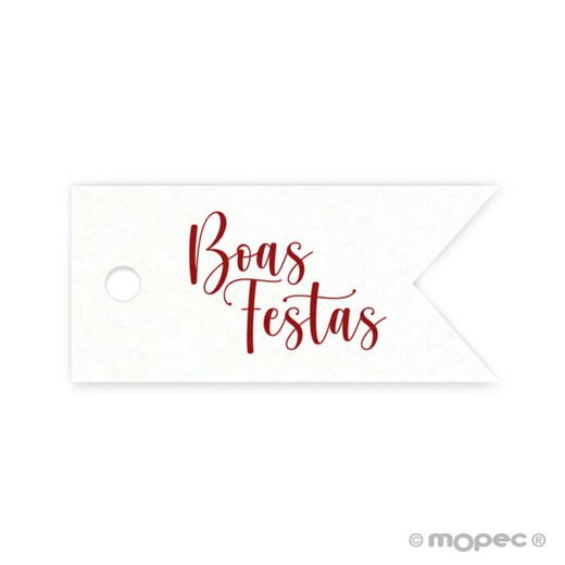 Tarjeta banderola Boas Festas 3,7x1,7cm (preciox77u)