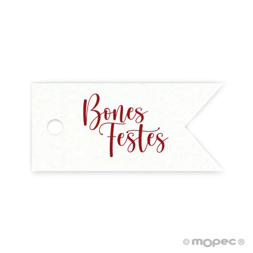 Tarjeta banderola Bones Festes 3,7x1,7cm min.77