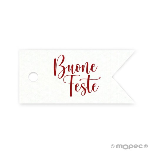 Tarjeta banderola Buone Feste 3,7x1,7cm min.77