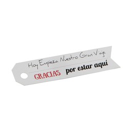 Tarjeta Nuestro Gran Viaje 6,5cm.(preciox51u.) min.51