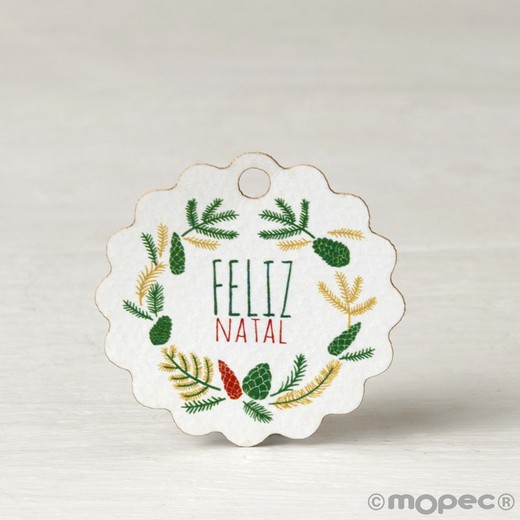 Tarjeta ondulada Orla Feliz Natal 4cm (preciox28u) min.28