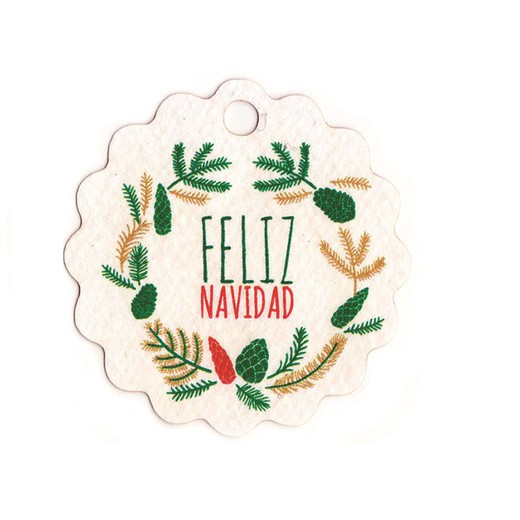 Tarjeta ondulada Orla Feliz Navidad 4cm (preciox28u) min.28