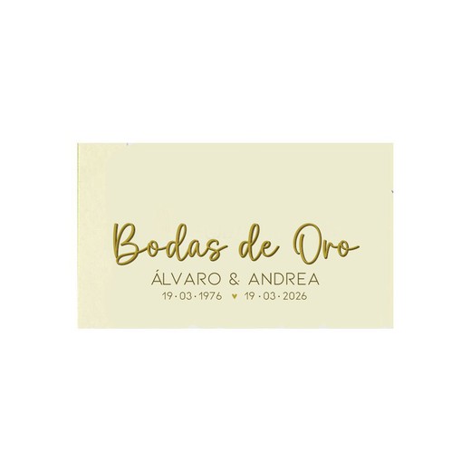 Tarjetas precortadas Bodas de Oro 30xhj., min.5