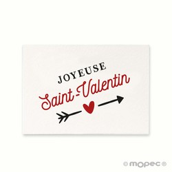 Tarjetas precortadas JOYEUSE SAINT-VALENTIN 5x3,5cm.