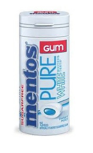 Tubo Mentos Gum White Azul Ad