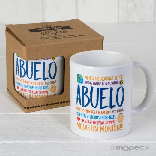 Taza cerámica Abuelo en caja regalo