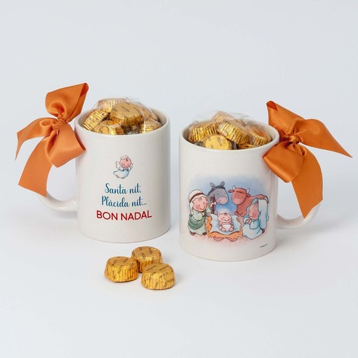 Taza cerámica Bon Nadal Pit & Pita Belén 6 bomb caja regalo