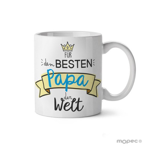 Taza cerámica Für den besten papa der welt en caja regalo