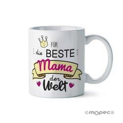 Taza cerámica Für die beste mama der welt en caja regalo