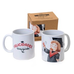 Taza cerámica graduación CHICA en caja regalo