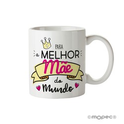 Taza cerámica Para a melhor mãe do mundo, en caja regalo