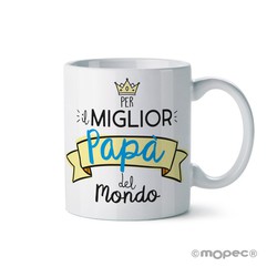 Taza cerámica Per il miglior papà del mondo en caja regalo