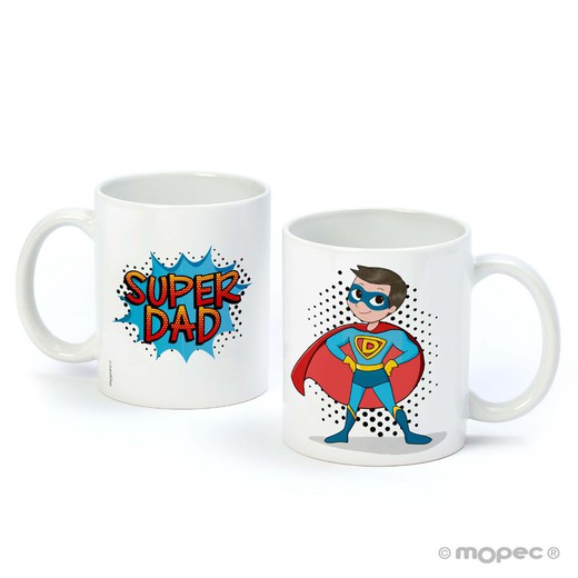 Taza cerámica SUPER DAD en caja regalo