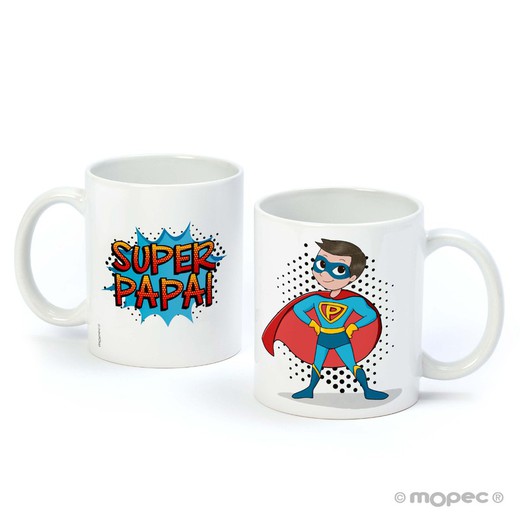 Taza cerámica SUPER PAPAI en caja regalo