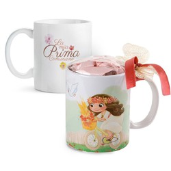 Taza niña Comunión bimba in bici con 7 caramelos