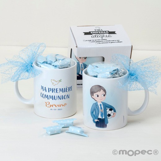 Taza niño Ma Première Communion, 7caramelos en caja regalo