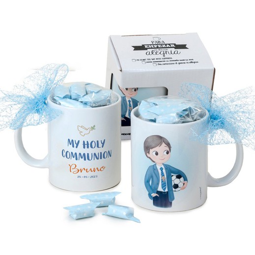 Taza niño My Holy Communion, 7caramelos en caja regalo