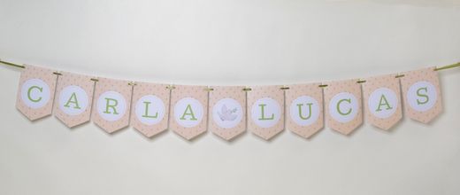 Banderola Q para guirnalda de Comunión 14,6x21,7cm