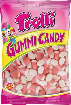 Besos Fresa de Trolli (1kg). Gominolas besos fresa con nata