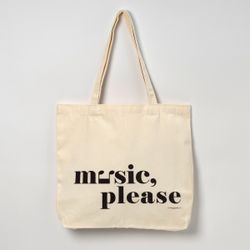 Bolsa algodón con asas Music Please 40x35x6cm.